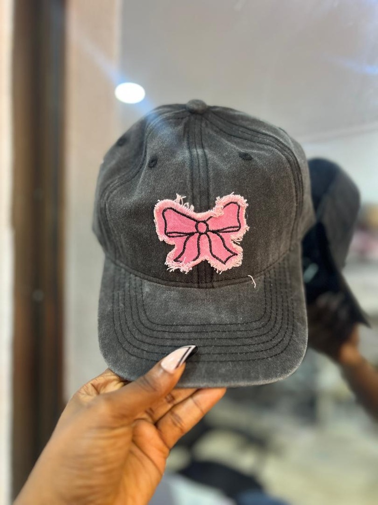 BOW BASEBALL CAP (Black)