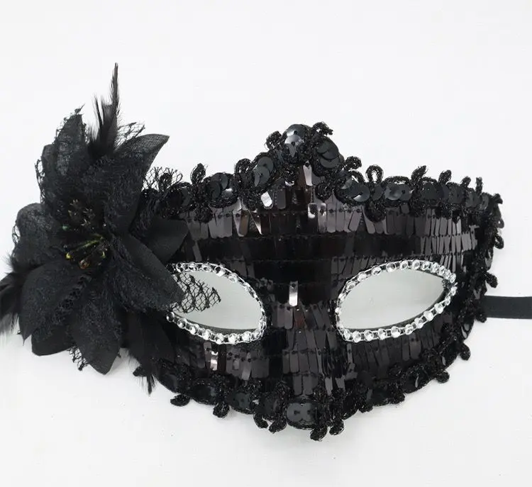 SEQUIN MASK  (Black)