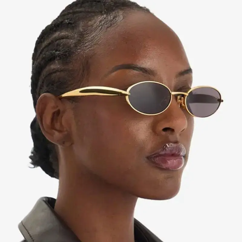 OVAL SUNGLASSES  (Black)