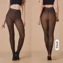 FLEECE LINED TIGHTS  (Brown)