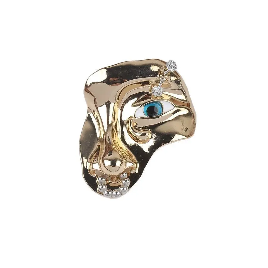 FACE BROOCH  (Gold)
