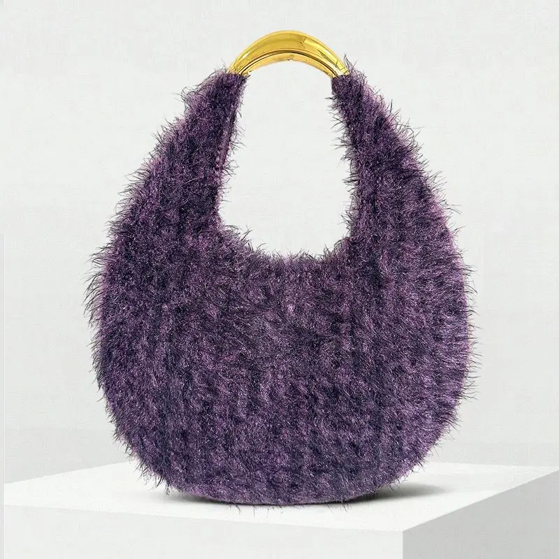 PLUSH TOTE BAG  (Purple)