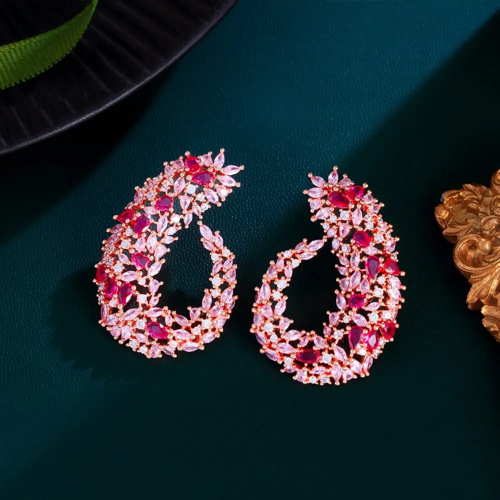 PINK ZIR EARRINGS