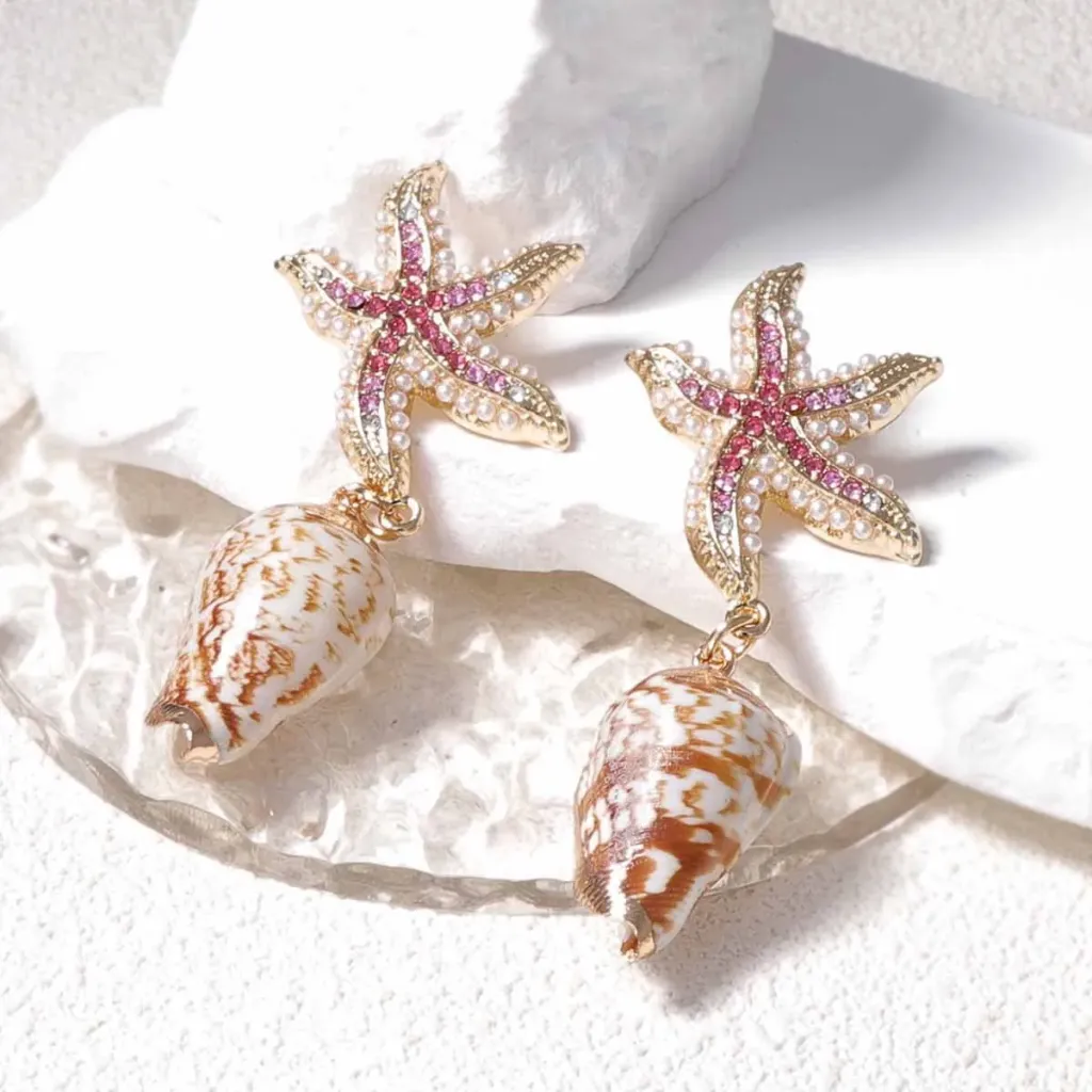 PEARL STARFISH EARRINGS