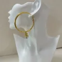 PEARL HOOP EARRINGS