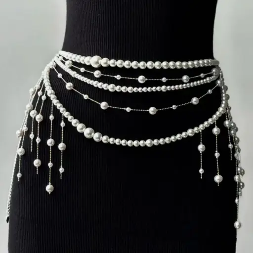 TASSEL PEARL BELT 