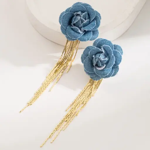 ROSE TASSEL EARRINGS 